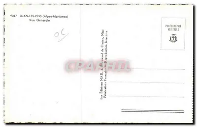 Juan-les-Pins — Algemene Uitzicht — Edities MAR — Achterkant