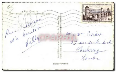 Velha Cidade de Nice — vista pitoresca — Les Editions « MAB » — Verso