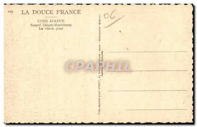 Sospel (Alpes-Maritimes) — Stary most — Wydawnictwo D'Art Yvon, Paryż — Rewers