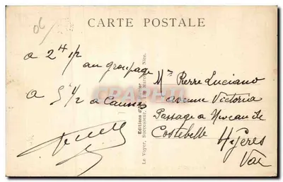 Cannes — Bulwar Croisette i hotele — Wydawnictwo Le Voyet, Nice, nr 51 — Rewers