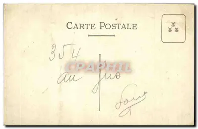 Grupo de soldados — pátio de um edifício militar — editor não identificado, n° de série 354 — Verso