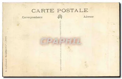 Família diante de um muro de pedra — cena de vida rural — R. Guillaminot Beaupuy e C° - Paris — Verso