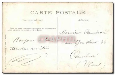 Dois soldados em uniforme — pose de estúdio — B. Fauillement, Paris — Verso