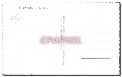 Cannes — Port — Wydawnictwo fotograficzne Châtigny, n°10 — Rewers
