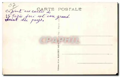 La Louvesc (Ardèche) — El Lecho de Muerte de San Francisco Régis — Éditions d'Art Margerit, Le Puy — Reverso
