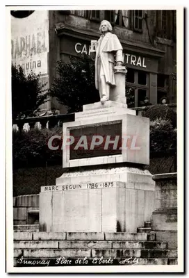 Annonay - Praça da Liberdade - Estátua de Marc Seguin 1786-1875