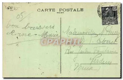Briançon (1321 m.) — Os Muros, O Forte das Cabeças, Estrada do Lautaret — Mile Joubert, editor, Gap, n° 1103 — Verso