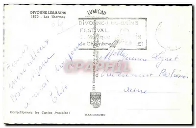 Les Thermes — Divonne-les-Bains — Éditeur Mexichrome — Rewers
