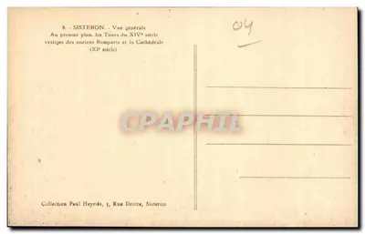 Sisteron — Vista geral — Coleção Paul Heyriès — Verso