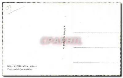 Montluçon - Allier — internat dla dziewcząt — Wydawnictwo Glatony — Rewers
