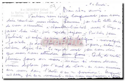 SOUVIGNY (Allier) — Bazylika z dawnego klasztoru Benedyktynów — Wydawca: Clémenceau — Rewers