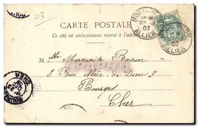Montluçon, Prefeitura — Livraria Chanez, n°03 — Verso