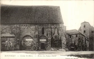SOUVIGNY — Igreja de São Marcos — Restos do Palácio Ducal — Gregoire editor Moulin