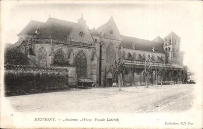 Souvigny — Antiga Abadia, Fachada Lateral — Coleções ND Fot