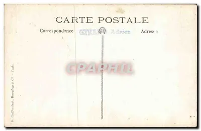 Acampamento militar com tendas — Editor P. Guiffoulinot, Paris — Verso