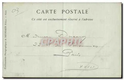 Okręgi Vichy — Zamek Bussel — Wydawca Paris — Rewers