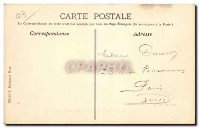 Castelo de La Guerche — Arredores de Montluçon — Chéchet edit. Montluçon 169 — Verso