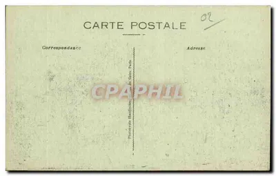 Chauny (Aisne) — O Palácio de Justiça e as casas circundantes demolidas por ordem do General alemão — Phot-Express, Paris — Verso