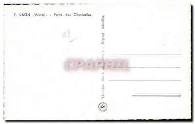 Laon (Aisne) — Porta dos Chenizelles — Reprodure — Verso