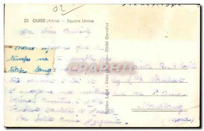 Guise (Aisne) — Praça Lénine — Edição Laude — Verso