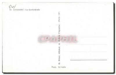 Soissons - A Catedral — editor G. Réant, Paris — Verso