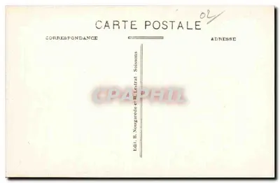 Soissons — De Kerk van Sint-Eugénie en de Algemene Uitzicht op Saint-Jean-des-Vignes — Ed. B. Nougaredé en H. Lestrat — Achterkant
