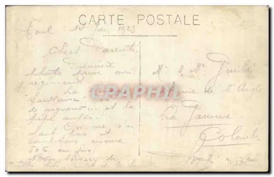 Soldats du 1er régiment de l'Armée de l'Angleterre — Toul, 1923 — Carte postale — Verso