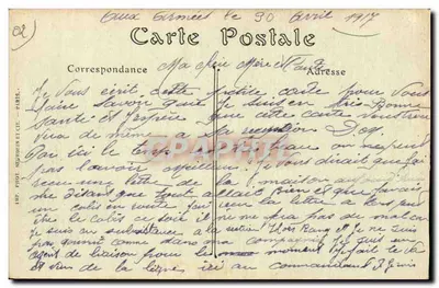 Soissons (Aisne) — Pensionnat de La Croix — G. Laguerrre, Soissons — Verso