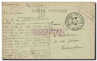Château-Thierry (Aisne) — O ponte da Marne — Editor L'Atelier de l'Aisne, n° 640 — Verso