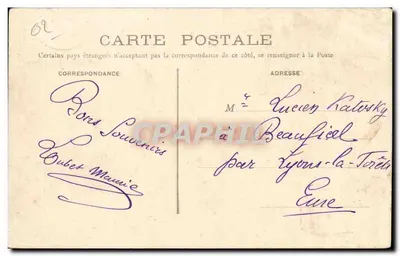 Villers-Cotterêts — O Parque — A Avenida Real — A. Naten, editor — Verso