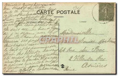 Chauny (Aisne) — A Retirada dos Alemães — Aspecto da Cidade — Guivory, 18 de outubro de 1917 — Verso