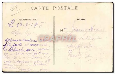 Die Engländerbrücke — Soissons — Krieg 1914-15 — IMP. BAUDINIÈRE - NANTERRE — Rückseite