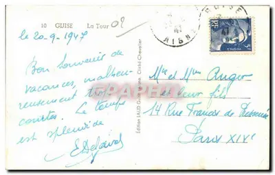 A Torre de Guise — Ruínas de um castelo — Edição LAUD Guise — Verso