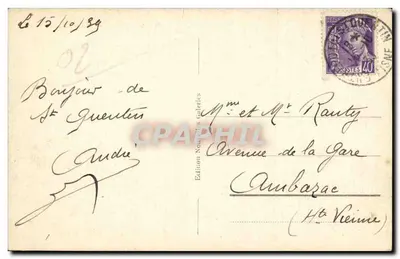 St-Quentin - El Palacio Fervaques — Edición Nourris Galeries, n°79 — Reverso