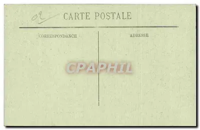 Coucy-le-Château — Ruiny zamku zniszczonego przez Niemców — tekst trzyjęzyczny — Rewers