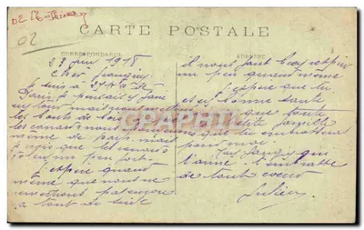 La Ferté-Milon (Aisne) — Igreja de Nossa Senhora, Torre do século XV — Edição Crépoux, n° 125 — Verso