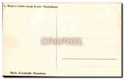 Wykonanie cesarza Maksymiliana — E. Manet — Städt. Kunsthalle Mannheim — Rewers
