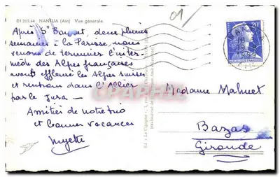 Nantua (Ain) — Vista general — Ed. La Cigogne, n° 01.269.44 — Reverso