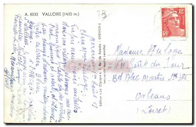 Valloire — wieś zagnieźdżona w dolinie górskiej — IA CIGOGNE — Rewers