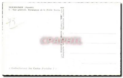 Termignon (Savoie) — Vista geral. Termignon e a Petite Turra — Combier — Verso