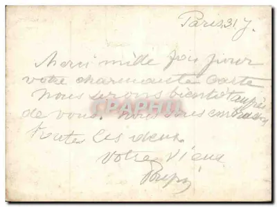 Jeździec — krajobraz wybrzeża — Paryż, 31.7. (tył) — Rewers