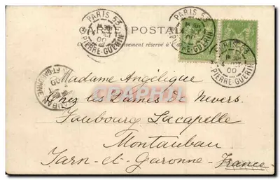 El Puente Alexandre III — Exposición Universal de París 1900 — Departamento 1033, J.F. editores — Reverso