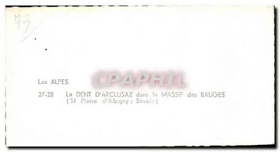 La Dent d'Arclusaz — Massiv der Bauges — Verlag LAPIE — Rückseite