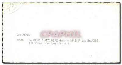 A Dente d'Arclusaz — no maciço dos Bauges — editor LAPIE — Verso