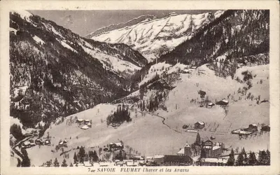 Flumet no inverno e os Aravis — Saboia — C. Pettex, Fot. Édit. Val d'Arly
