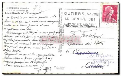Moutiers (Savoie) — Vista geral — Éditions Photographiques Jansol — Verso