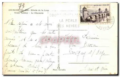 Courchevel — Chalet de la Loze — Publisher Édil. Beghin, n°14 — Back