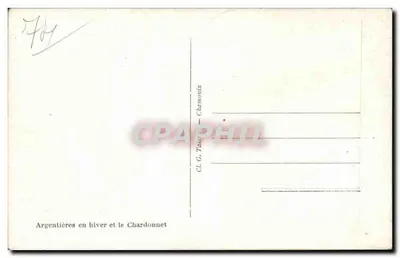 Argentières en hiver et le Chardonnet — Bureau des Guides — Cl. G. Tarronix — Verso