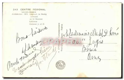 Exposição Internacional Paris 1937 — Vista do Palácio da Eletricidade — Editor CH — Verso