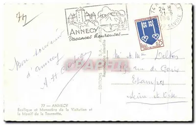 Basílica e Mosteiro da Visitação — o Maciço da Tournette — Edições Téléo, Annecy — Verso